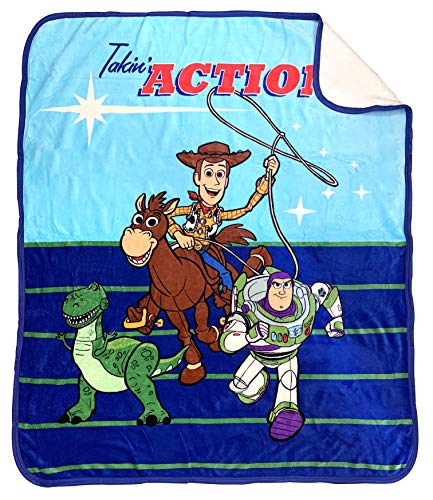 Disney-Pixar-Toy-Story-Takin-Action-Sherpa-Throw-Blanket-Measures-50-x-60-inches-Kids-Bedding-Features-Woody-Buzz-Lightyear-Fade-Resistant-Super-Soft-Official-Disney-Pixar-Product