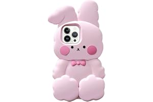 UnnFiko Phone Cases for iPhone 14 for Women Girls, 3D Silicone Retro Classic Creative Soft Rubber Bumper Cover Cool Fun Thick Protective Case Apply to iPhone 14 (Rabbit)