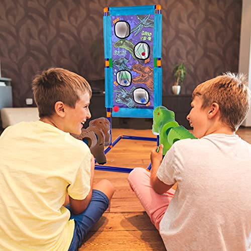 SZJJX Shooting Games Dinosaur Kids Toys for 5 6 7 8 9 10+ Year Old Boys Girls,2 Foam Ball Popper Air Guns,Standing Shooting Target, 20 Foam Balls & Bullets, Ideal Gift - Compatible with Nerf Toy Guns