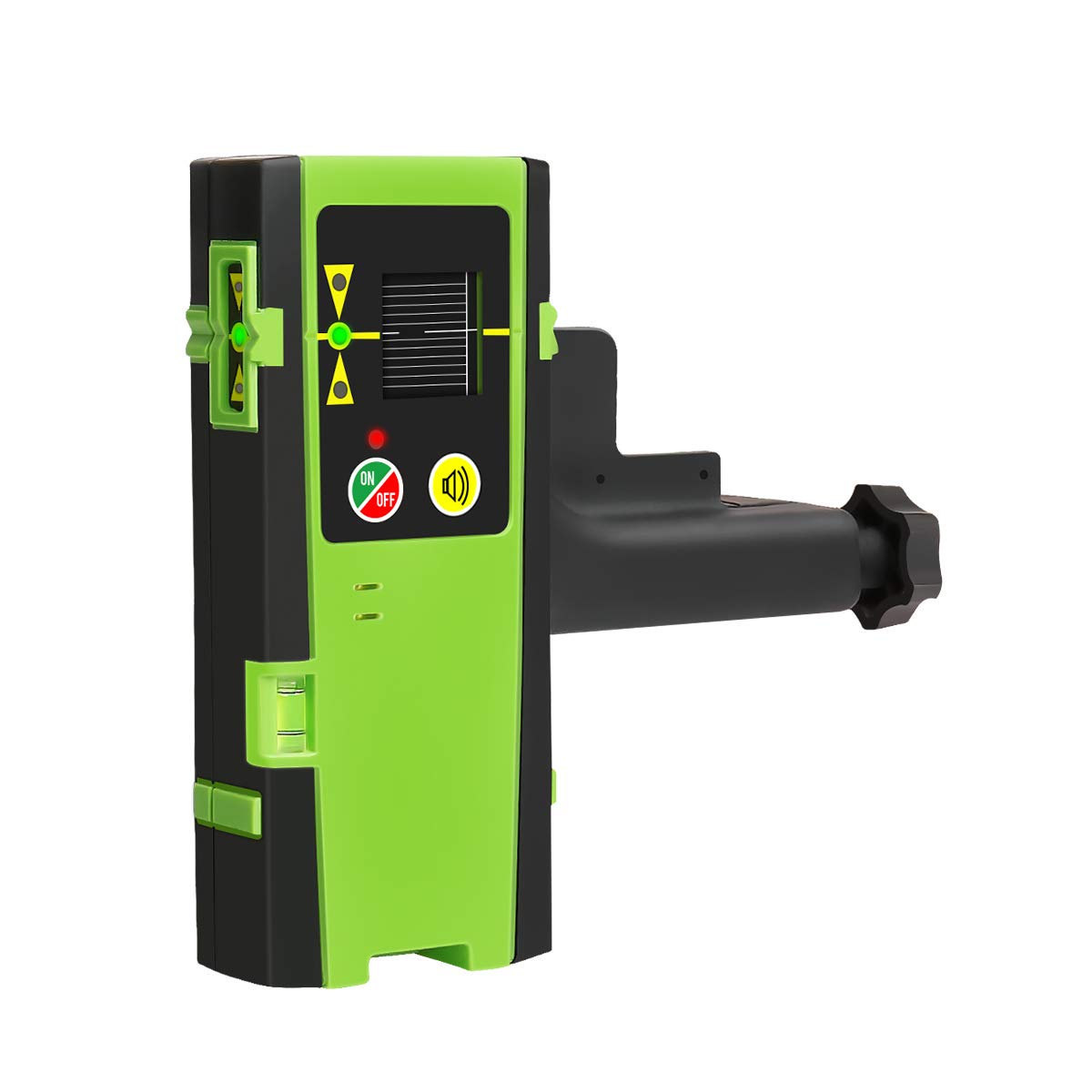 Huepar LR-6RG Laser Detector only for Huepar Laser Level with pulse mode, Digital Laser Receiver detect Line Lasers Up to 60m/196ft for Red&Green Laser Beams, Three-Sided LED Display, Clamp Included