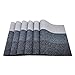 Familamb Placemats for Dining Table Set of 6 Woven Vinyl Washable Table Placemats Table Decoration Heat Insulation Stain Resistant Grey