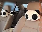 1pair X Lovely Cute Panda Plush Neck Cartoon Car Head and Body Support Pillow Seat Neck Pillow New