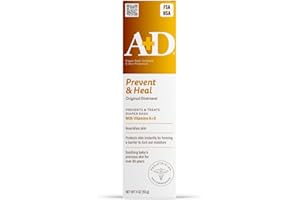 A+D Original Diaper Rash Ointment Prevents & Treats Diaper Rash, Moisturizing Skin Protectant with Vitamins A & D, Healing Skin Ointment for Dry and Cracked Skin 4oz