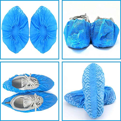 OmkuwlQ 100PCS Disposable Boot Shoes Covers Non-Slip Durable for Indoor Protect Home Floors Outdoors - Thumbnail 2