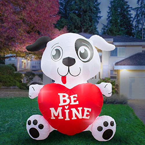 Holidayana Valentine's Day Dog Inflatable 8ft Outdoor/Indoor Yard
