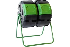 FCMP Outdoor HOTFROG Dual Body Tumbling Composter (HF-DBC4000) Black & Green (37-Gallon)