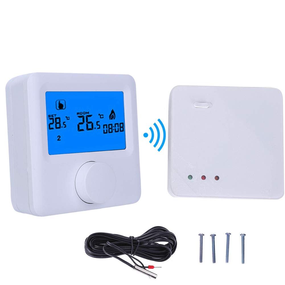Digital Thermostat, Digital LCD RF Wireless Heating Temperature Controller for Electric Heating System