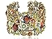 Alilang Antique Hollow Vintage Floral Topaz Crystal Rhinestone Flower Garden Bracelet Bangle Cuff