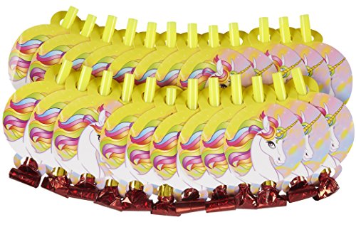 Party Blowers - 48-Pack Party Blowouts, Unicorn Noisemakers, Birthday Party Favors, Easter Decorations, 18.3 x 7.5 x 2.5 Inches - Thumbnail 3