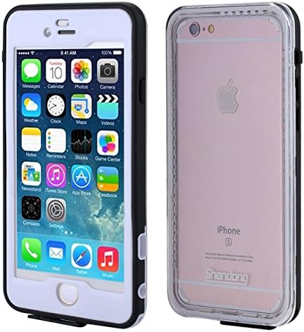 iPhone 6/6s/7 Waterproof Case, Shendong IP68 Snowproof Shockproof and Dirtpoof Full Sealed Case with Fingerprint Recognition for iPhone 6/ iPhone 6s/ iPhone 7 (White)