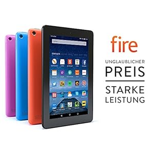 Fire-Tablet, 17,7 cm (7 Zoll) Display, WLAN, 8 GB (Schwarz) - mit Spezialangeboten