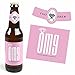 Big Dot of Happiness Omg, You're Getting Married - Engagement Party Decorations for Women - 6 Beer Bottle Label Stickers and 1 Carrier