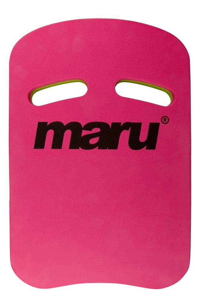 Maru Swimming Kickboard (Pink/Lime) – Buoyant Foam Swim Float for Kick Strength & Technique – L42 x W28cm – Easy-Grip, Non-Chafing Swimming Float for Children & Adults (6+) – Trusted by Coaches