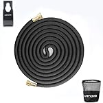 Crenova 100ft Expanding Hose Expandable Garden Hose with Double Latex Core, Solid Brass Connector and Extra Strength Textile for Garden Watering and Car Washing