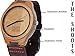 Luno Wear Men's Wood Watch, Genuine Leather, The Shoots