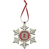 Ohio State Buckeyes Block O Snowflake Christmas Ornament