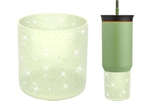 BKBY Protective Giltter Silicone Boot, Compatible with Owala 24oz/40oz Travel Tumbler, Bling Anti-Slip Rubber Sleeve Cover Bottom Protector for Owala Tumbler with Handle