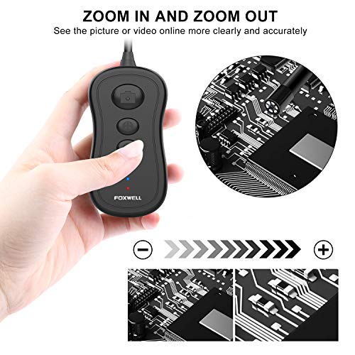 Wireless Endoscope FOXWELL WiFi 5.5mm Borescope Inspection Camera 2200mAh Battery 1080P HD Semi-Rigid Snake Camera Compatible with Android and iOS Smartphone Tablet (16.4FT)