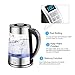 Soing Electric Kettle Pro,1.8L Glass Water & Tea Cordless Boiler,Variable Temperature Control & 24 Hours Keep-Warm Function,Detachable Tea Filter,Blue LED Indicator Light,Auto Shut-Off & Advanced Boil-Dry Protection,100% Food-Grade Stainless Steel,1500W Fast Heating