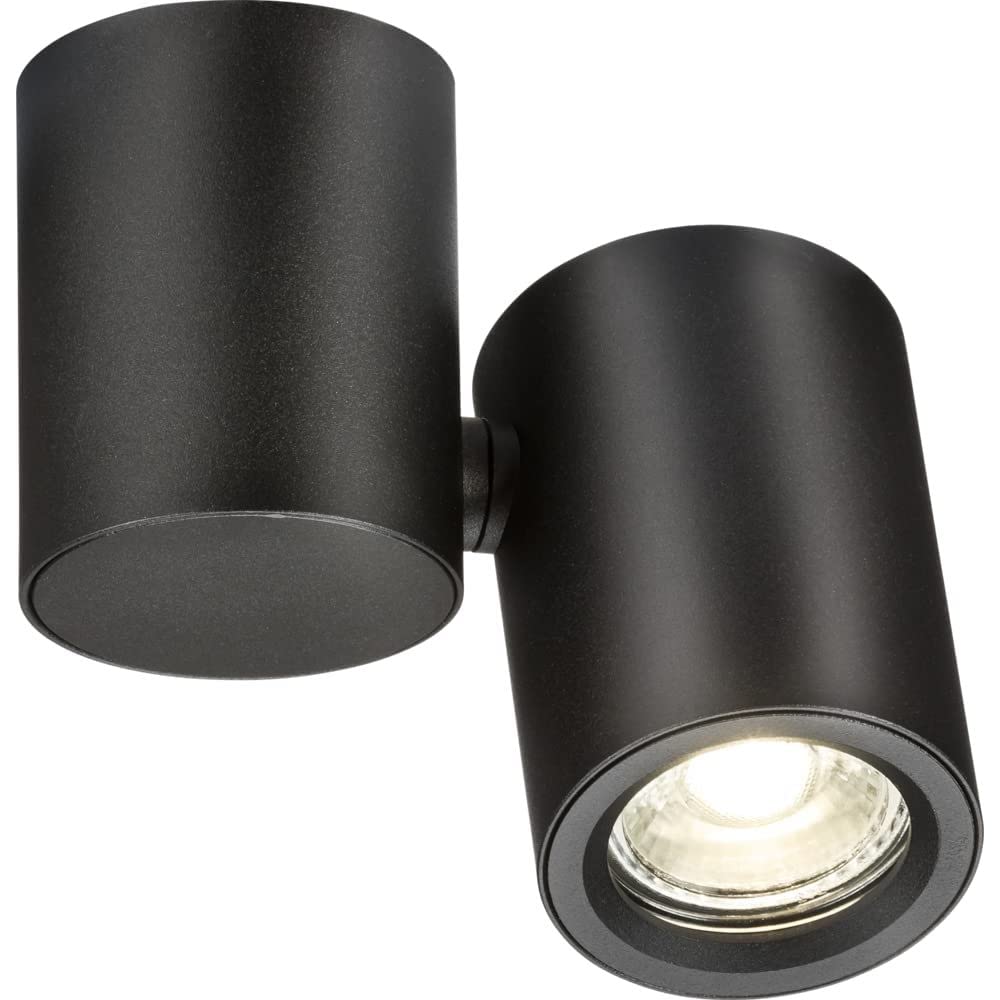 Knightsbridge Dee Single Surface Adjustable Black Spotlight