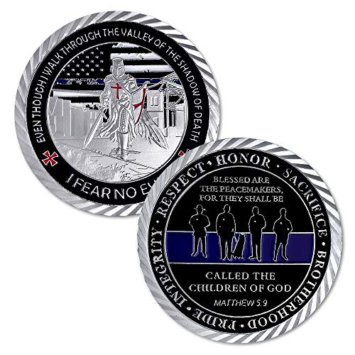 Thin Bule Line Lives Matter Police Officer Law Enforcement Challenge Coin