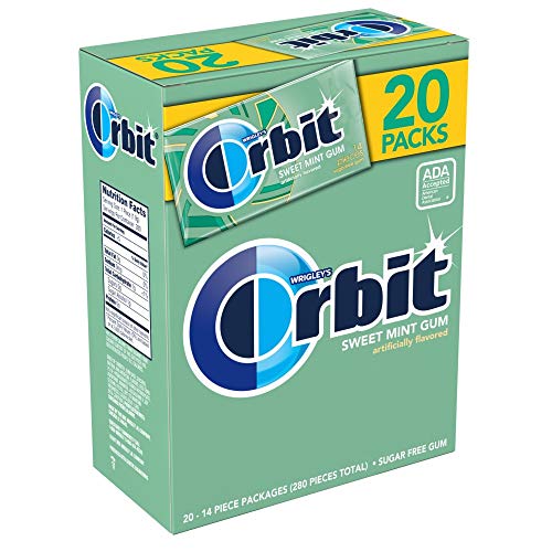 ORBIT Gum Sweet Mint Sugar Free Chewing Gum, 14 Piece (Pack of 20)