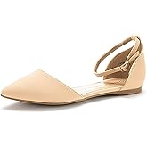DREAM PAIRS Flapointed Women's Casual D'Orsay Pointed Plain Ballet Comfort Soft Slip On Flats Shoes