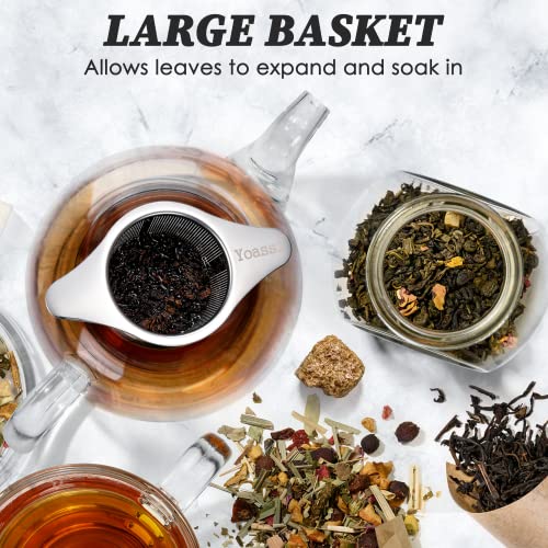 Yoassi Extra Fine 18/8 Stainless Steel Tea Infuser Mesh Strainer with