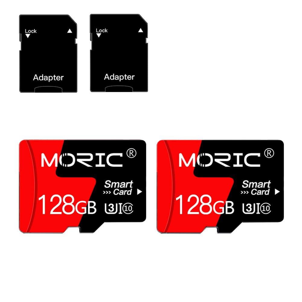 Photo 1 of 2 Pack 128GB Micro SD Card with SD Adapter High Speed Memory Card,C10 A1 Memory TF Card for Camera/Dash Cam/Smartphone/Tablet/Drone