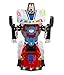 Battery Operated Bump and Go Transformers Toys for Kids Car Transformer Robot Police Car Toy Realistic Engine Sounds and Beautiful Flash Lights (Police Racing Car)