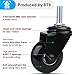 8T8 Replacement Chair Caster Wheels 2'', Quiet and Smooth Rolling,Heavy Duty Wheels with Threaded Stem M8(5/16''), Safe for Hardwood Tile Carpet Floors, No Chair Mat Needed,Set of 5 (2 inch Black)