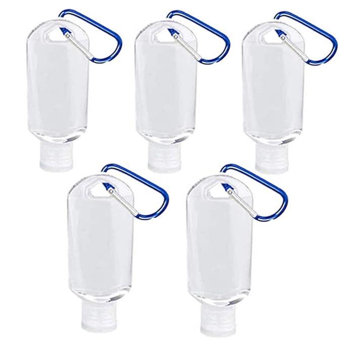 Travel Plastic Clear Keychain Bottles, Portable Leakproof