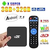 Android TV Box 7.1【3GB RAM+32GB ROM】 2018 Amlogic S912 Octa Core 64 Bit 2.4G/5G Dual Band WiFi 4K HD 1000M LAN BT 4.1 X Super Smart Media Player with LED Display