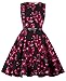 Kate Kasin Girls Sleeveless Vintage Print Swing Party Dresses