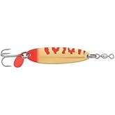 1/4 Krocodile (Treble Hook) Brass/Fire Red