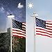 Hallomall Flagpole Solar Light 30LED Downlight Lighting for 15 to 25 Ft Flag Pole Topper, Auto On/Off Night Light