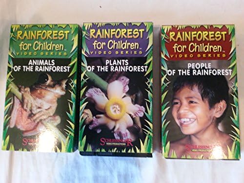 Lot of 3 Rainforest VHS Tapes ~ People of the Rainforest VHS, Plants of the Rainforest VHS, Animals of the Rainforest VHS
