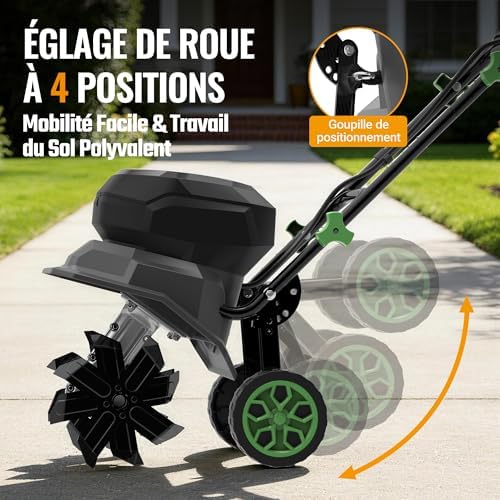 X Motobineuse Électrique sans Fil 40V avec 2 Batteries 4000 mAh