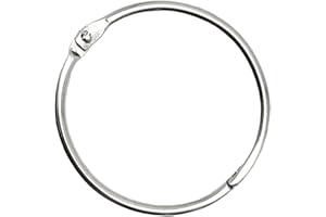 AMKIOKIO 36 Pcs 2 Inch Binder Rings, Loose Leaf Binder Rings, Rings for Index Cards, Keychain Key Rings, Metal Rings for Inde