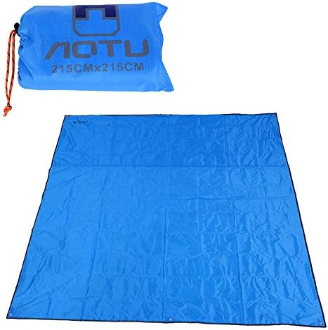 Tsonmall Waterproof Camping Tarp Mutifunctional Tent Footprint Mat for Picnic Hiking with Drawstring Carrying Bag