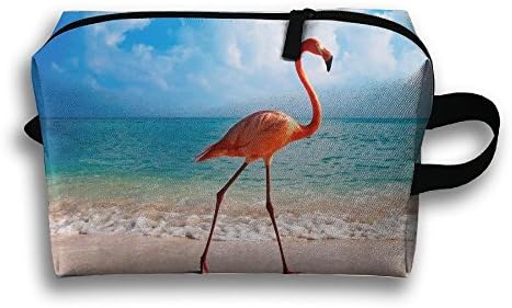 Beach Flamingo Cartoon Make-up Bag Multifunctional High Grade Travel Case Brush Organizer