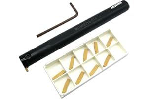 YOYO TOOLS 5/8" MGIVR2016-2 Boring Bar Lathe Turning Tool Holder 16mm Grooving Cut-Off Cutter with 10PCS MGMN200 Carbide Inserts for Metal