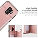 HianDier Wallet Case for Galaxy S9 Plus, Slim Protective Case with Credit Card Slot Holder Flip Folio Soft PU Leather Magnetic Closure Cover Case Compatible with Samsung Galaxy S9+ Plus, Rose Gold