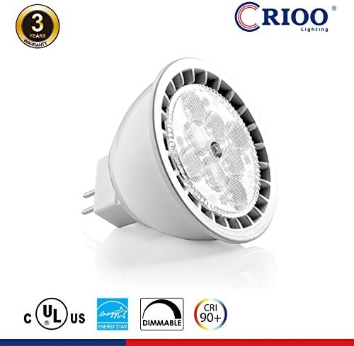 MR16 LED Dimmable Bulb 3000K 7W (50W Equivalent)UL Certified Medium Base(GU5.3)CRI 90for Appliances.Kitchen.Outdoors