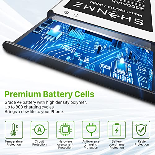 Galaxy S3 Battery,Upgraded 2500mAh Replacement Battery for Samsung Galaxy S3,EBL1G6LLU,Verizon