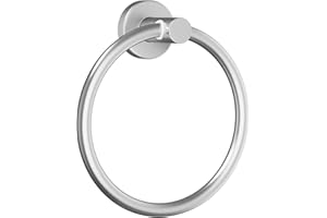 KRUODOP Towel Ring for Bathroom,SUS 304 Stainless Steel Hand Towel Holder for Wall Mounted, Heavy Duty Towel Hanger for Bath, Kitchen(Brushed Nickel Silver)