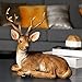 ARAIDECOR Festive Deer Animal Sculpture Home Decor or Outdoor Garden Statue - 13 x 12 x 7 Inches
