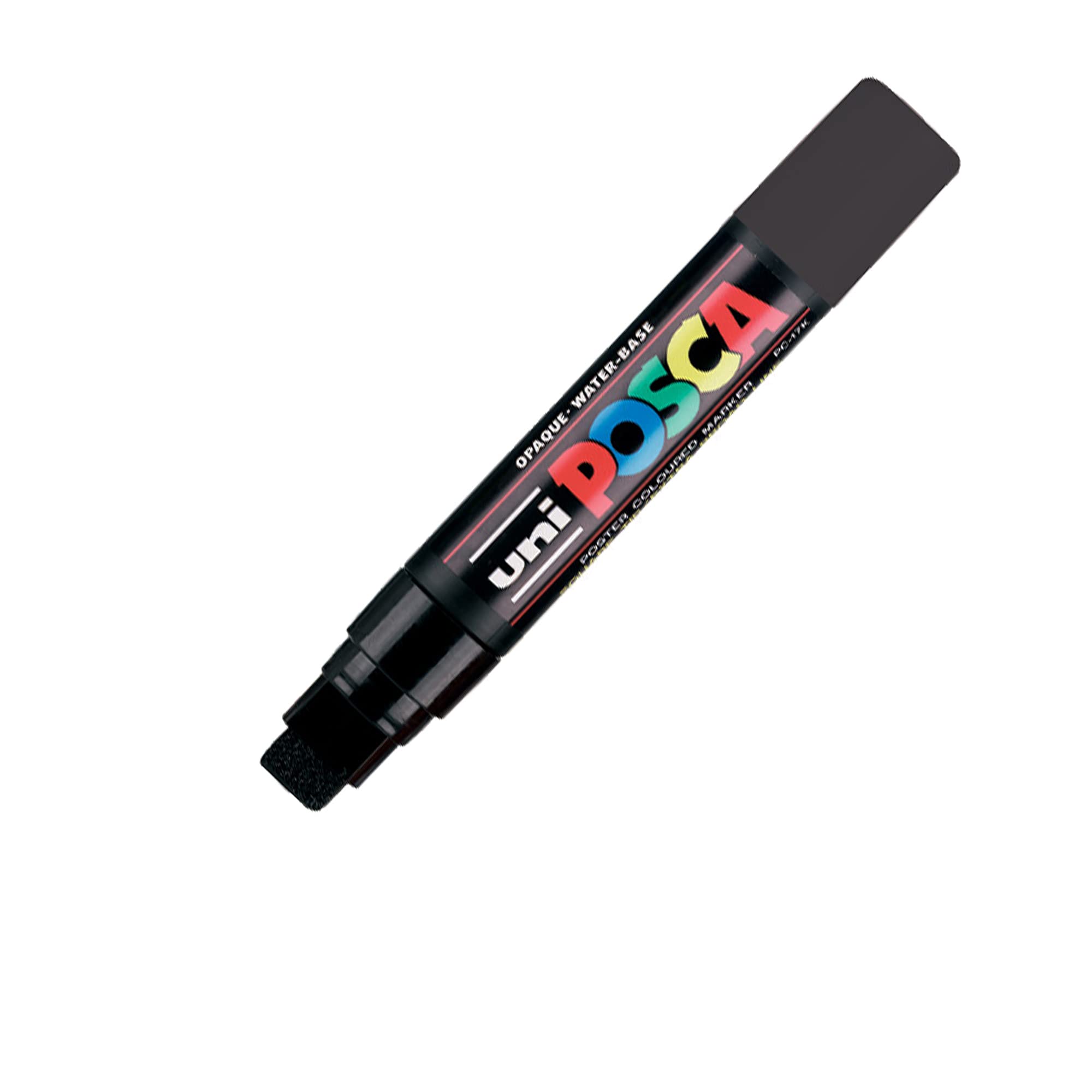 uni-ball Posca PC-17K Extra Broad Chisel Tip Marker - Black, Pack of 5