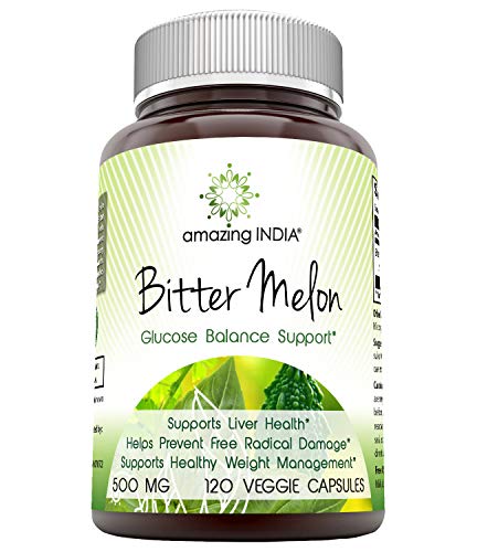Amazing India Bitter Melon 500 mg 120 Vegetarian Capsules (Non-GMO) - Supports Liver Health, Healthy Weight Management & Helps Prevent Free Radical Damage* - Thumbnail 4