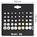 20 Pairs Stud Earrings Crystal Pearl Earring Set Ear Stud Earring for Women Men Silver and Gold